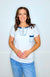 Pol Ribbed Contrasting Stitch Ribbed Basic Tee
