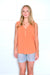 Pol Mango Coral Soft Loose Knit Tank Top