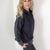 Luxe Snow Washed Corded Long Sleeve Hoody in 2 Colors - Boujee Boutique 