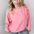 Conch Shell Oversized Luxe Soft Corded Crewneck Long Sleeve Pullover - Boujee Boutique 