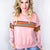 Chips Mixed Color Stripe Printed Mineral Washed Terry Long Sleeve Pullover in 2 Colors - Boujee Boutique 