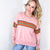 Chips Mixed Color Stripe Printed Mineral Washed Terry Long Sleeve Pullover in 2 Colors - Boujee Boutique 