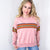 Chips Mixed Color Stripe Printed Mineral Washed Terry Long Sleeve Pullover in 2 Colors - Boujee Boutique 