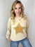 Vintage Stargaze Patch on a Terry Mineral Washed Long Sleeve Pullover in 2 Colors - Boujee Boutique 