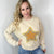 Vintage Stargaze Patch on a Terry Mineral Washed Long Sleeve Pullover in 2 Colors - Boujee Boutique 