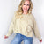 Blooming Stitched Floral Patch Washed Terry Knit Long Sleeve Pullover in 2 Colors - Boujee Boutique 