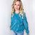 Blooming Stitched Floral Patch Washed Terry Knit Long Sleeve Pullover in 2 Colors - Boujee Boutique 