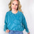 Blooming Stitched Floral Patch Washed Terry Knit Long Sleeve Pullover in 2 Colors - Boujee Boutique 