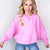 Happy Retro Mood Abstract Joy Long Sleeve Terry Pullover in 3 Colors - Boujee Boutique 