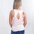 Pol Lace Embroidered Keyhole Open Back Tank Top in 2 colors - Boujee Boutique 