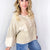 Khaki Long Sleeve Thermal Mix Terry Knit Pullover Top - Boujee Boutique 