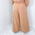 Caramel Cloud Brushed Terry Knit Mineral Washed Palazzo Pants - Boujee Boutique 