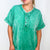 Bright Detailed Button Closure Scoop Neckline Short Sleeve Top in 7 Colors - Boujee Boutique 
