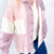 POL Cityscape Multi Pink Long Sleeve Cable Knit Button Up Long Sleeve Jacket - Boujee Boutique 