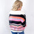 POL Patchwork Half Zip Balloon Sleeve Comfort Pullover Chunky Sweater - Boujee Boutique 