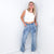 YMI Jeanswear Double Button High Waist Straight Leg Cargo Jeans - Boujee Boutique 