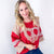 Mixed Emotions Heart Patch Terry and Knit Plaid Quarter Sleeve Pullover in 3 Options - Boujee Boutique 