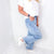 Hidden Logan Asymmetrical Seams Light Wash High Rise Wide Leg Dad Jean - Boujee Boutique 