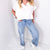 Hidden Logan Asymmetrical Seams Light Wash High Rise Wide Leg Dad Jean - Boujee Boutique 