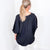 Andree By Unit Up For Anything V Neckline Blouse in Black - Boujee Boutique 