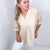 Andree By Unit Up For Anything V-Neck Blouse in Taupe - Boujee Boutique 