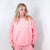 Risen Blush Oversized Step Hem Pullover Sweatshirt - Boujee Boutique 