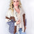 POL Boho Chic Patchwork with Vintage Flair Long Sleeve Jacket - Boujee Boutique 