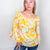 Bright Tropical Floral On or Off the Shoulder Bell Sleeve Blouse - Boujee Boutique 