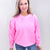 Snow Washed Summer Neon Oversized Luxe Soft Corded Crewneck Pullover Top in 5 Colors - Boujee Boutique 