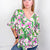 Florence V Neckline Flutter Short Sleeve Blouse - Boujee Boutique 