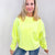 Snow Washed Summer Neon Oversized Luxe Soft Corded Crewneck Pullover Top in 5 Colors - Boujee Boutique 