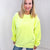 Snow Washed Summer Neon Oversized Luxe Soft Corded Crewneck Pullover Top in 5 Colors - Boujee Boutique 