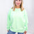 Snow Washed Summer Neon Oversized Luxe Soft Corded Crewneck Pullover Top in 5 Colors - Boujee Boutique 