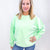 Snow Washed Summer Neon Oversized Luxe Soft Corded Crewneck Pullover Top in 5 Colors - Boujee Boutique 