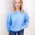 Snow Washed Summer Neon Oversized Luxe Soft Corded Crewneck Pullover Top in 5 Colors - Boujee Boutique 