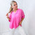 Andree By Unit Pink V Neckline Short Sleeve Blouse - Boujee Boutique 