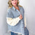 POL Crochet Couture Denim and Contrast Sleeve Button Up Jacket in 4 Options - Boujee Boutique 