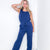 Rae Mode Navy Blue Rest Day Straight Leg Jumpsuit - Boujee Boutique 