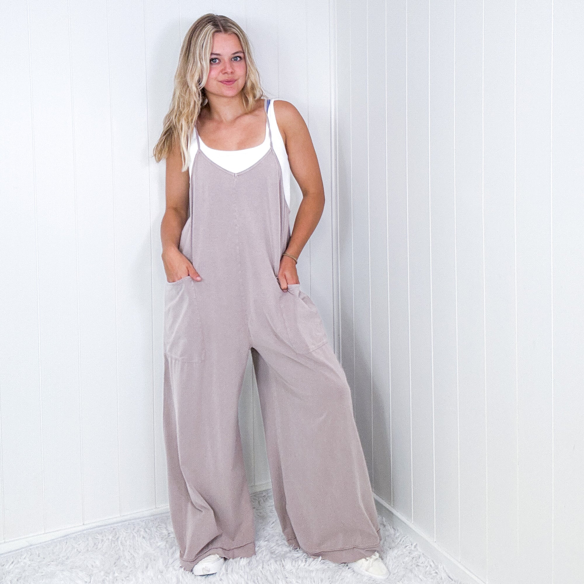 Beach Retreat Wide Leg Jumpsuit in 3 Colors - Boujee Boutique 