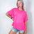 Pink Close to Myself Patch Pocket Short Sleeve Tee - Boujee Boutique 