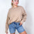 Easel Mineral Washed Pleated Wrist Long Sleeve Top in 4 Colors - Boujee Boutique 