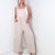 Pol Girly Almond Floral Patch Ribbed Jumpsuit - Boujee Boutique 