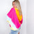 Cozy Sunset Fuchsia and Lime Balloon Washed Terry Long Sleeve Pullover - Boujee Boutique 