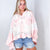 Pol Blush Annabelle Pearly Floral Lace Button Down Jacket - Boujee Boutique 