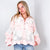 Pol Blush Annabelle Pearly Floral Lace Button Down Jacket - Boujee Boutique 