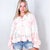 Pol Blush Annabelle Pearly Floral Lace Button Down Jacket - Boujee Boutique 