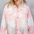 Pol Blush Annabelle Pearly Floral Lace Button Down Jacket - Boujee Boutique 