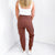 Rae Mode Super Soft Legging Cargo Joggers in Brown - Boujee Boutique 