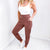 Rae Mode Super Soft Legging Cargo Joggers in Brown - Boujee Boutique 