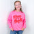 Christmas Merry Bright Hot Pink Long Sleeve Fleece Sweatshirt